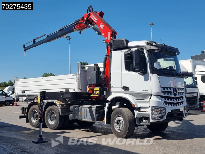 Mercedes-Benz Arocs 3348 6X4 Fassi F255A2.24 Kran Crane 9m3 3-Sided Tipper Big-Axle Euro 6 - 덤프트럭, 크레인 트럭 : 사진 3 Mercedes-Benz Arocs 3348 6X4 Fassi F255A2.24 Kran Crane 9m3 3-Sided Tipper Big-Axle Euro 6 - 덤프트럭, 크레인 트럭 : 사진 3