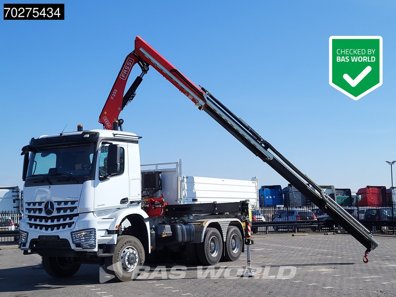 Mercedes-Benz Arocs 3348 6X6 Fassi F255A.2.24 xe-dynamic Kran Dreiseitenkipper Navi Euro 6 - 덤프트럭, 크레인 트럭 : 사진 1 Mercedes-Benz Arocs 3348 6X6 Fassi F255A.2.24 xe-dynamic Kran Dreiseitenkipper Navi Euro 6 - 덤프트럭, 크레인 트럭 : 사진 1