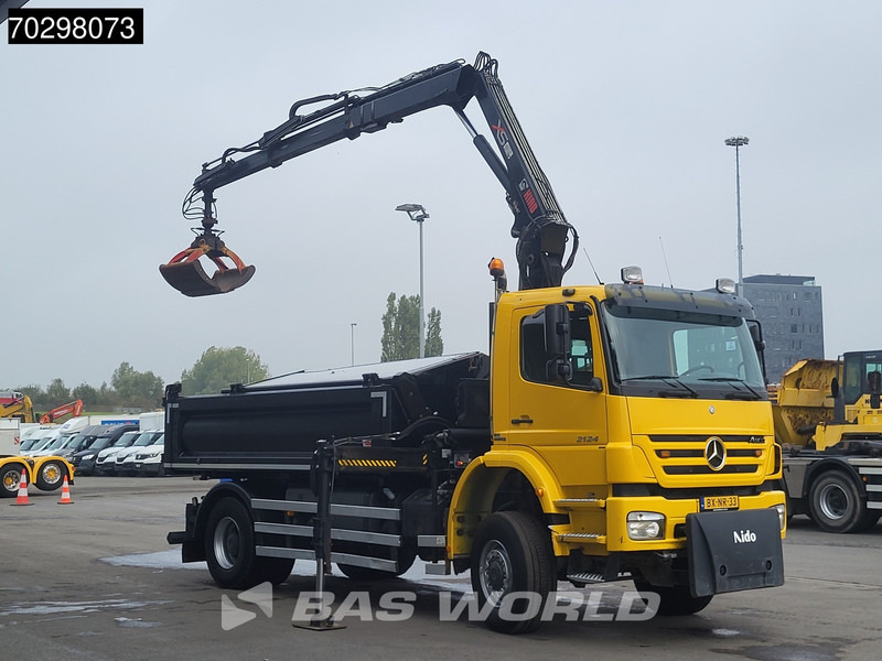 Mercedes-Benz Axor 2124 Axor 4X4 8m3 Tipper HIAB 122 B-2 HIDUO Crane Steel suspension Automatic Big-Axle Euro 5 - 덤프트럭, 크레인 트럭 : 사진 3 Mercedes-Benz Axor 2124 Axor 4X4 8m3 Tipper HIAB 122 B-2 HIDUO Crane Steel suspension Automatic Big-Axle Euro 5 - 덤프트럭, 크레인 트럭 : 사진 3