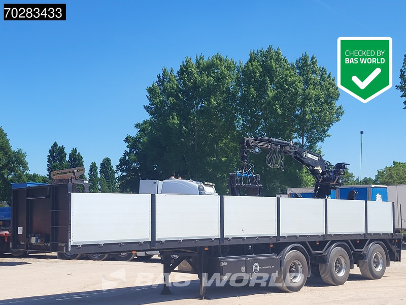Pacton TPD347 TUV 02/26 2x Steering Axle Crane 16R - 드롭사이드/ 플랫베드 세미 트레일러 : 사진 1 Pacton TPD347 TUV 02/26 2x Steering Axle Crane 16R - 드롭사이드/ 플랫베드 세미 트레일러 : 사진 1