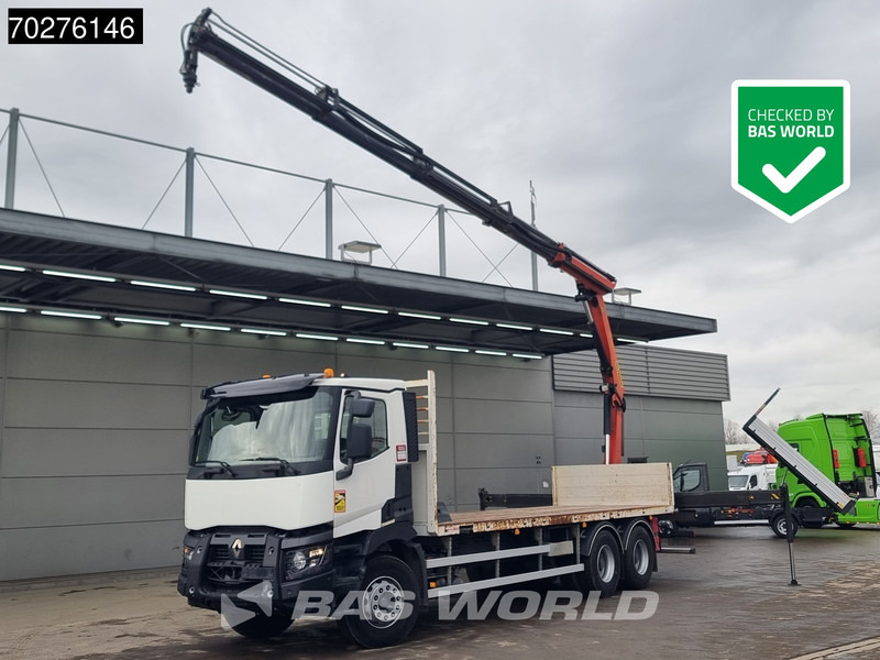 Renault C 380 6X4 Palfinger PK18002-EH C Remote Retarder Euro 6 - 드롭사이드/ 플랫베드 트럭, 크레인 트럭 : 사진 1 Renault C 380 6X4 Palfinger PK18002-EH C Remote Retarder Euro 6 - 드롭사이드/ 플랫베드 트럭, 크레인 트럭 : 사진 1