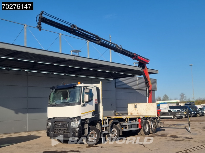 Renault C 380 8X2 Palfinger PK24001K Remote Lenkachse Euro 6 - 드롭사이드/ 플랫베드 트럭, 크레인 트럭 : 사진 1 Renault C 380 8X2 Palfinger PK24001K Remote Lenkachse Euro 6 - 드롭사이드/ 플랫베드 트럭, 크레인 트럭 : 사진 1