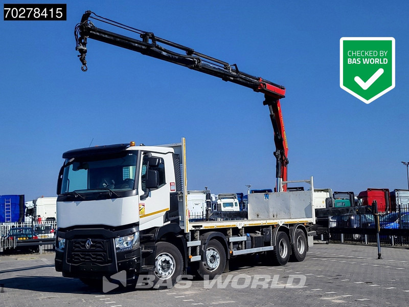 Renault C 430 8X4 Palfinger 22002 EH kran Crane Big-Axle steel suspension Euro 6 - 드롭사이드/ 플랫베드 트럭, 크레인 트럭 : 사진 1 Renault C 430 8X4 Palfinger 22002 EH kran Crane Big-Axle steel suspension Euro 6 - 드롭사이드/ 플랫베드 트럭, 크레인 트럭 : 사진 1