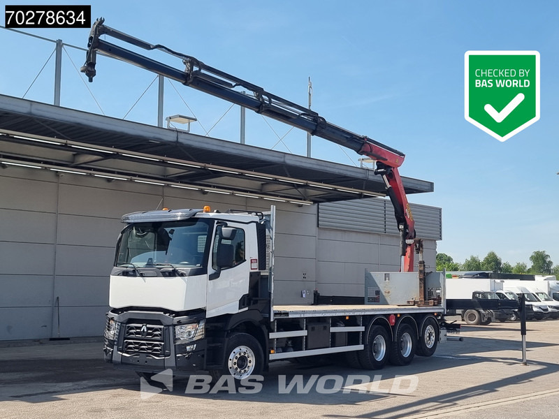 Renault C 480 8X4 Palfinger 24.001 SLD5 Kran Crane Lift-Lenkachse Euro 6 - 드롭사이드/ 플랫베드 트럭, 크레인 트럭 : 사진 1 Renault C 480 8X4 Palfinger 24.001 SLD5 Kran Crane Lift-Lenkachse Euro 6 - 드롭사이드/ 플랫베드 트럭, 크레인 트럭 : 사진 1