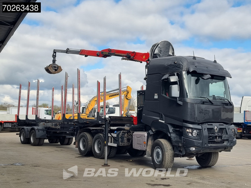 Renault K 520 6X6 Holz Kran Palfinger Q180Z96 6x6 Big-Axle Steelsuspension - 목재 트럭, 크레인 트럭 : 사진 2 Renault K 520 6X6 Holz Kran Palfinger Q180Z96 6x6 Big-Axle Steelsuspension - 목재 트럭, 크레인 트럭 : 사진 2
