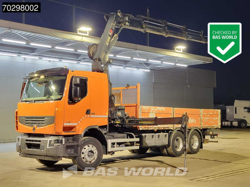 Renault Premium 430 Lander 6X4 211 EP-4 HIDUO Kran Crane Automatic Airco Euro 5 - 드롭사이드/ 플랫베드 트럭, 크레인 트럭 : 사진 1 Renault Premium 430 Lander 6X4 211 EP-4 HIDUO Kran Crane Automatic Airco Euro 5 - 드롭사이드/ 플랫베드 트럭, 크레인 트럭 : 사진 1