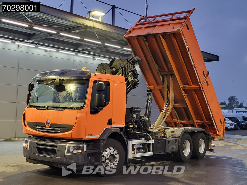 Renault Premium 430 Lander 6X4 HIAB 211 EP-4 Crane Tipper Big-Axle Automatic Euro 5 - 덤프트럭, 크레인 트럭 : 사진 2 Renault Premium 430 Lander 6X4 HIAB 211 EP-4 Crane Tipper Big-Axle Automatic Euro 5 - 덤프트럭, 크레인 트럭 : 사진 2