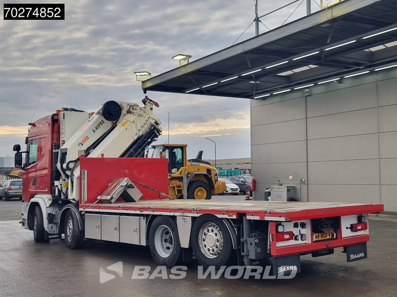 드롭사이드/ 플랫베드 트럭, 크레인 트럭 Scania G450 8X2 NL-Truck Hiab X-HIPRO 1058EP-6 Kran Front stab Retarder Euro 6 : 사진 13