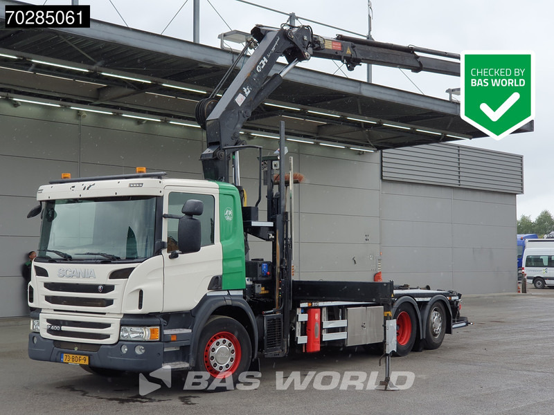 Scania P400 6X2 NL-Truck HMF 2620-K3 Kran 22tons Hyva Lift Lift+Lenkachse Euro 5 - 후크 리프트 트럭, 크레인 트럭 : 사진 1 Scania P400 6X2 NL-Truck HMF 2620-K3 Kran 22tons Hyva Lift Lift+Lenkachse Euro 5 - 후크 리프트 트럭, 크레인 트럭 : 사진 1