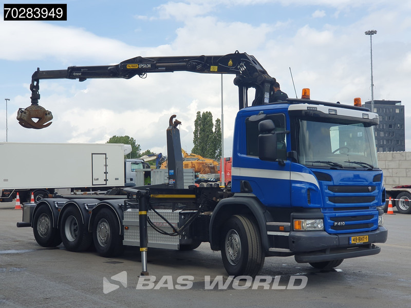 Scania P410 8X2 NL-Truck Palfinger Q150Z Crane 30T VDL hooklift Lift-Lenkachse Euro 6 - 후크 리프트 트럭, 크레인 트럭 : 사진 3 Scania P410 8X2 NL-Truck Palfinger Q150Z Crane 30T VDL hooklift Lift-Lenkachse Euro 6 - 후크 리프트 트럭, 크레인 트럭 : 사진 3