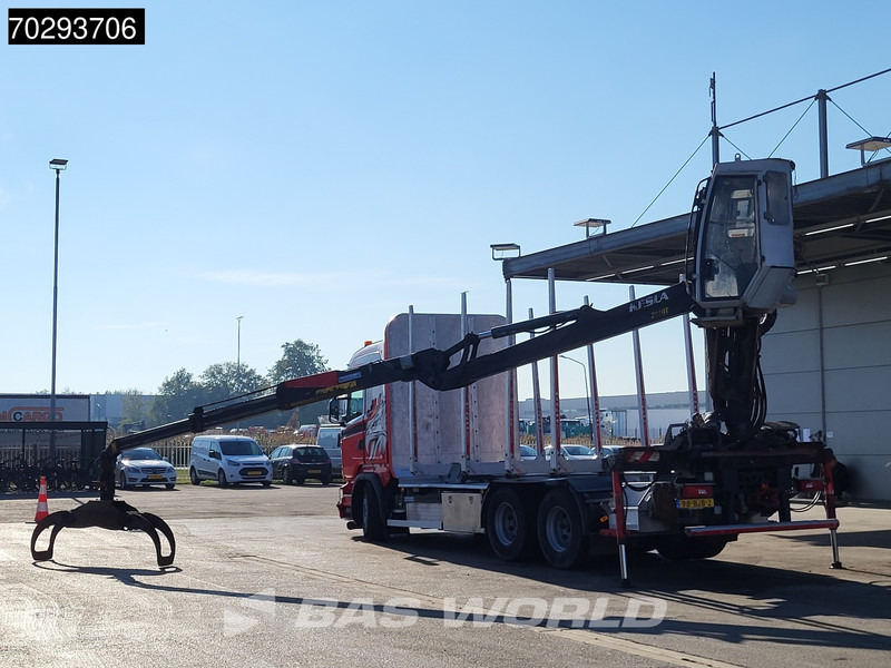 목재 트럭, 크레인 트럭 Scania R450 R 6X4 NL-Truck Kesla 2110T Crane Kran Holztransport Manual ACC Xenon Euro 6 : 사진 7