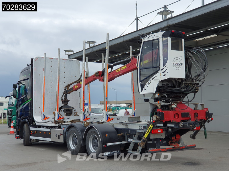 목재 트럭, 크레인 트럭 Scania S650 S 6X4 Tajfun LIV100K Kran Holztransport Retarder 3-Pedals Euro 6 : 사진 14