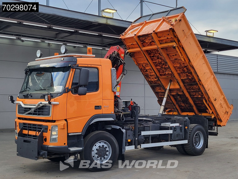 Volvo FM 340 FM 4X4 4x4 Crane Palfinger PK10501 Tipper Big-Axle Full Steel - 덤프트럭, 크레인 트럭 : 사진 3 Volvo FM 340 FM 4X4 4x4 Crane Palfinger PK10501 Tipper Big-Axle Full Steel - 덤프트럭, 크레인 트럭 : 사진 3