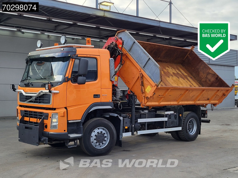 Volvo FM 340 FM 4X4 4x4 Crane Palfinger PK10501 Tipper Big-Axle Full Steel - 덤프트럭, 크레인 트럭 : 사진 1 Volvo FM 340 FM 4X4 4x4 Crane Palfinger PK10501 Tipper Big-Axle Full Steel - 덤프트럭, 크레인 트럭 : 사진 1