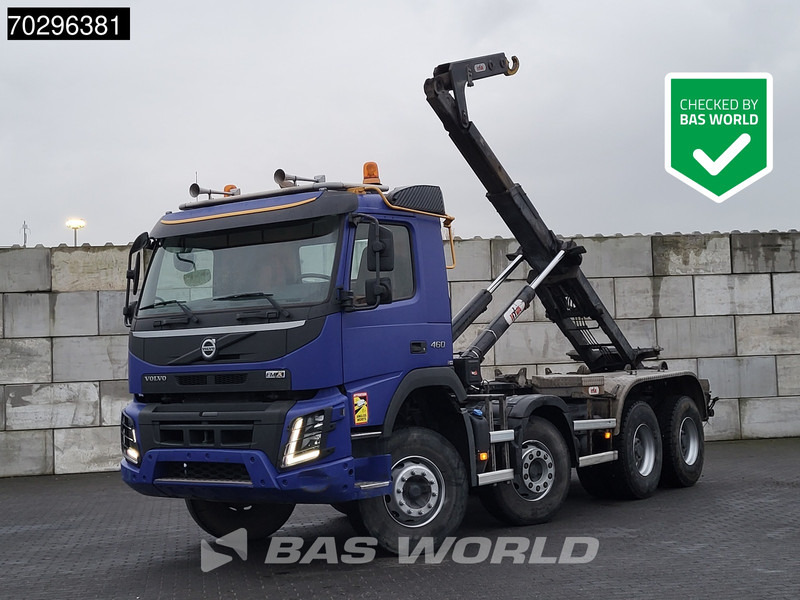 Volvo FMX 460 8X4 Hyva 26-55 SK containersystem Automatic Steelsuspension Big-Axle - 후크 리프트 트럭 : 사진 1 Volvo FMX 460 8X4 Hyva 26-55 SK containersystem Automatic Steelsuspension Big-Axle - 후크 리프트 트럭 : 사진 1