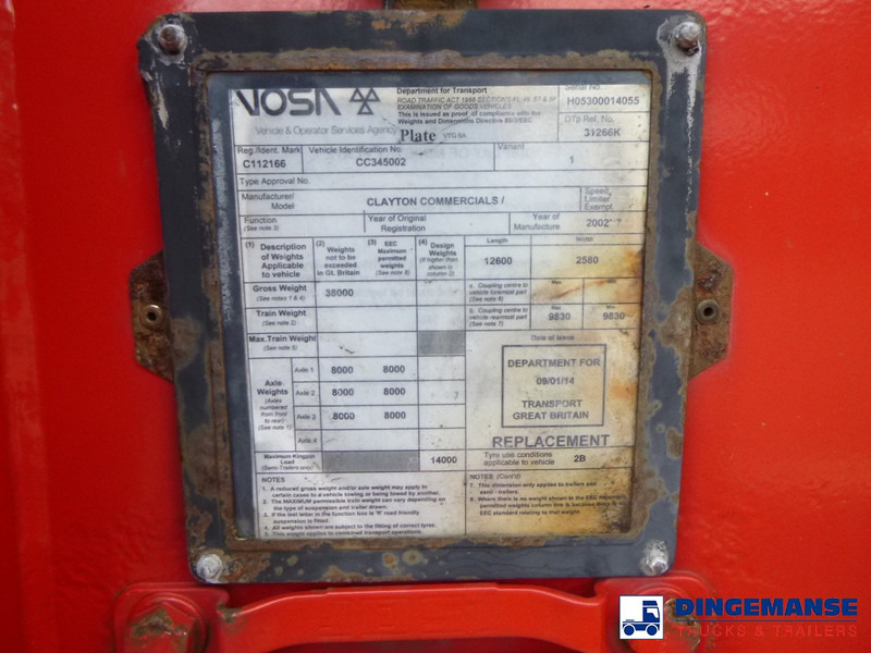 유조 세미 트레일러 Clayton Gas tank steel 31.8 m3 (low pressure 10 bar) : 사진 19
