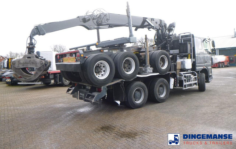DAF XF 105.510 6x4 + Loglift F281S83 crane / timber truck + dolly - 목재 트럭, 크레인 트럭 : 사진 4 DAF XF 105.510 6x4 + Loglift F281S83 crane / timber truck + dolly - 목재 트럭, 크레인 트럭 : 사진 4
