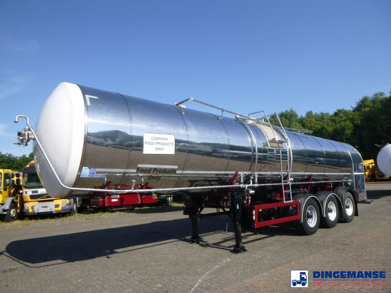 Feldbinder Food tank inox 30 m3 / 1 comp - 유조 세미 트레일러 : 사진 1 Feldbinder Food tank inox 30 m3 / 1 comp - 유조 세미 트레일러 : 사진 1
