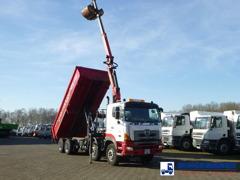 Hino FY1EUKA 8x4 tipper RHD + Palfinger E120L + grapple - 크레인 트럭 : 사진 2 Hino FY1EUKA 8x4 tipper RHD + Palfinger E120L + grapple - 크레인 트럭 : 사진 2