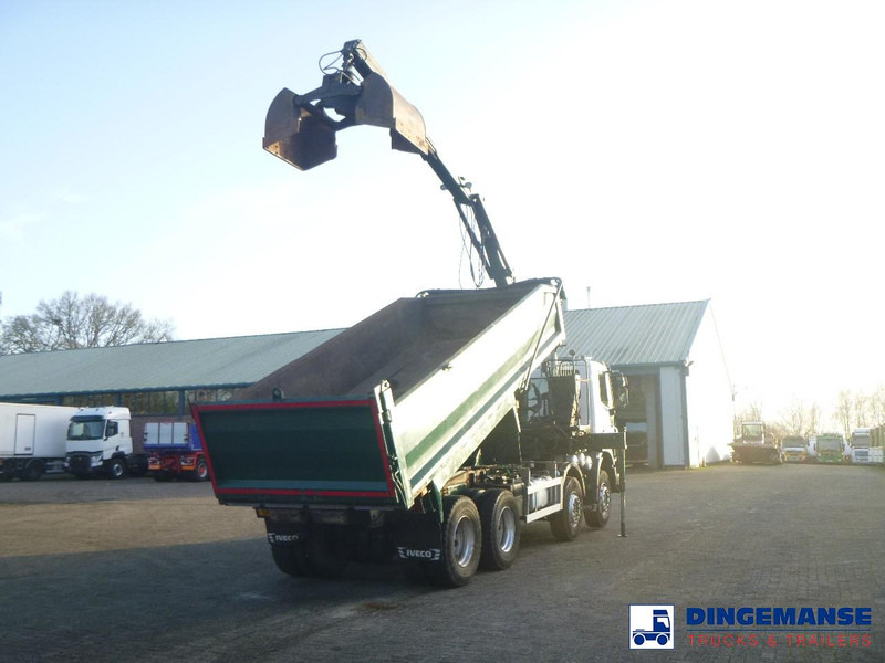 Iveco AD340T36 8x4 RHD tipper + HMF 1244 Z1 - 크레인 트럭 : 사진 3 Iveco AD340T36 8x4 RHD tipper + HMF 1244 Z1 - 크레인 트럭 : 사진 3