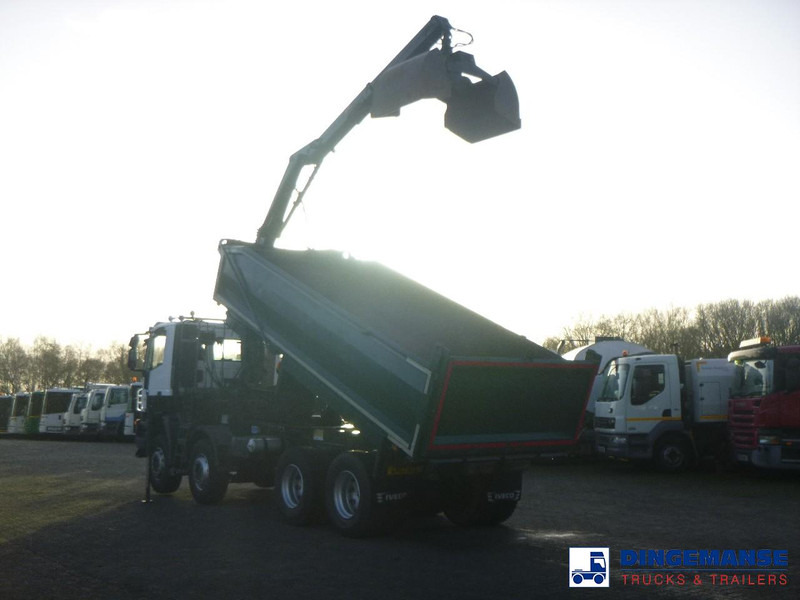 Iveco AD340T36 8x4 RHD tipper + HMF 1244 Z1 - 크레인 트럭 : 사진 4 Iveco AD340T36 8x4 RHD tipper + HMF 1244 Z1 - 크레인 트럭 : 사진 4