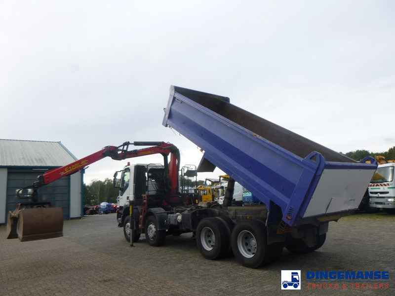 크레인 트럭 Iveco AD340T36 8x4 RHD tipper + Palfinger E120 plus + grapple : 사진 7
