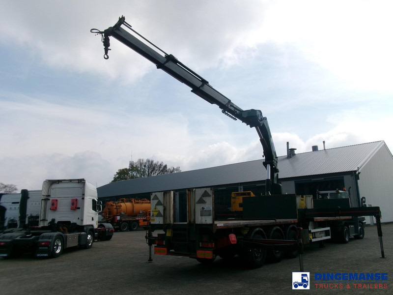 Massey Platform trailer + HMF 4720 K3 crane - 드롭사이드/ 플랫베드 세미 트레일러 : 사진 4 Massey Platform trailer + HMF 4720 K3 crane - 드롭사이드/ 플랫베드 세미 트레일러 : 사진 4