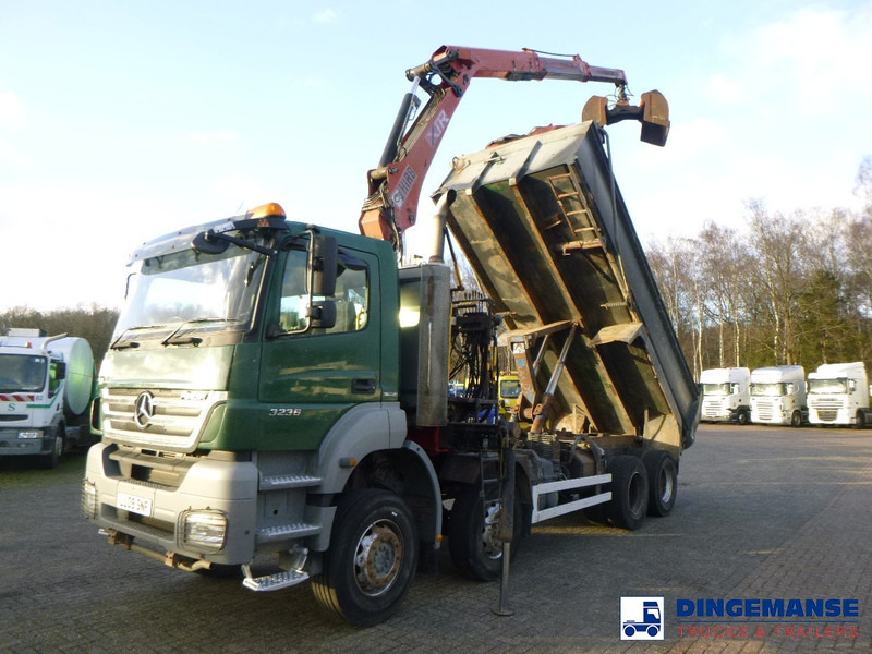Mercedes-Benz Axor 3236 8x4 RHD tipper + Hiab 1283 DK-2 Duo - 크레인 트럭 : 사진 1 Mercedes-Benz Axor 3236 8x4 RHD tipper + Hiab 1283 DK-2 Duo - 크레인 트럭 : 사진 1