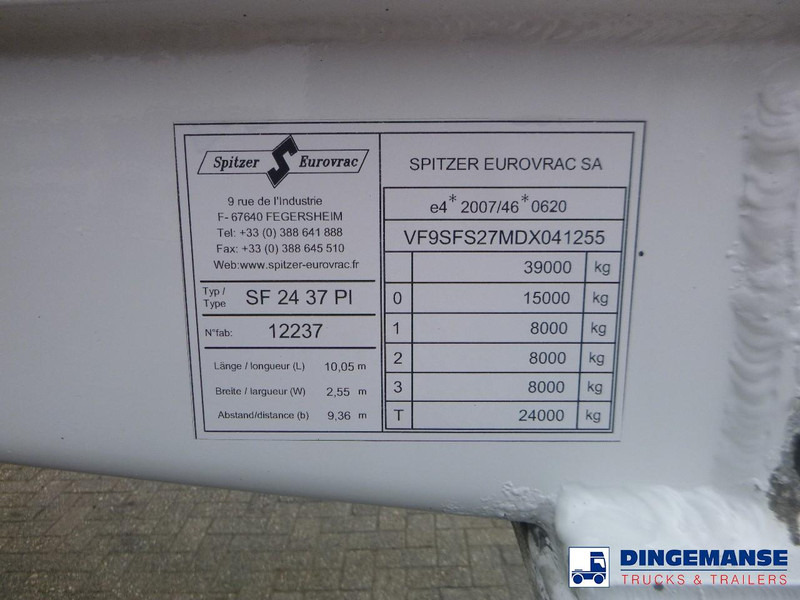 유조 세미 트레일러 SPITZER Powder tank alu 37 m3 / 1 comp : 사진 13 유조 세미 트레일러 SPITZER Powder tank alu 37 m3 / 1 comp : 사진 13