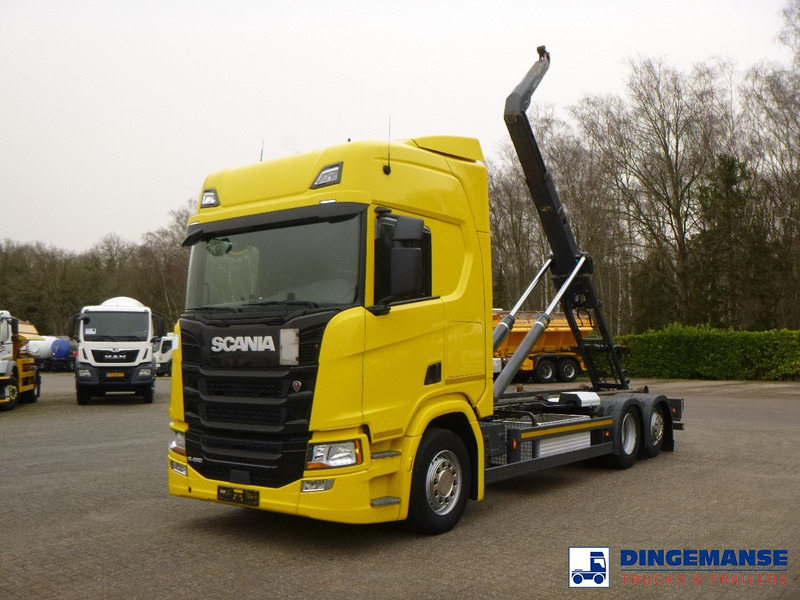 Scania R450 6x2 Euro 6C + Retarder + Meiller container hook 18.000 kg - 후크 리프트 트럭 : 사진 1 Scania R450 6x2 Euro 6C + Retarder + Meiller container hook 18.000 kg - 후크 리프트 트럭 : 사진 1