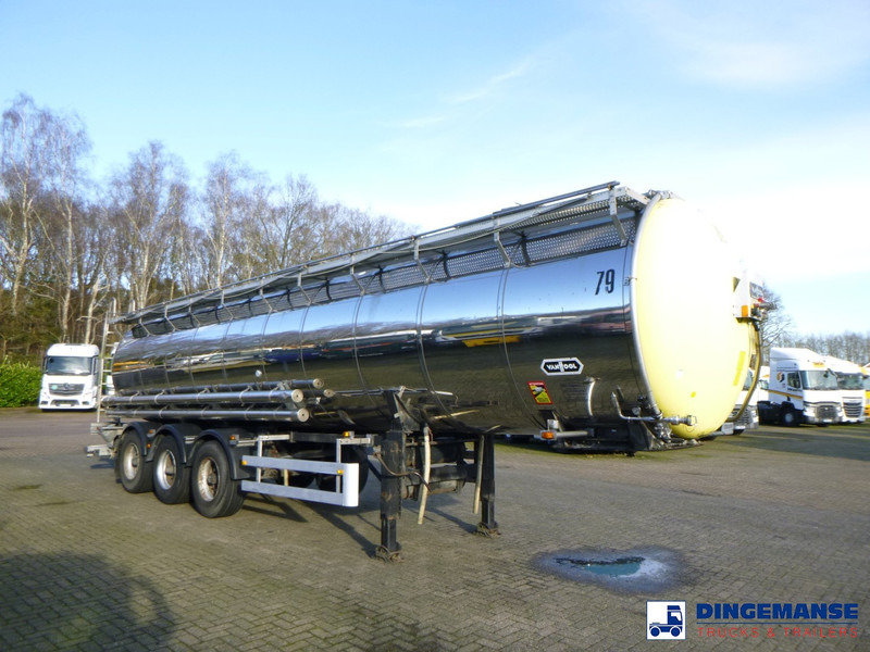 Van Hool Chemical tank inox 30 m3 / 1 comp - 유조 트레일러 : 사진 2 Van Hool Chemical tank inox 30 m3 / 1 comp - 유조 트레일러 : 사진 2