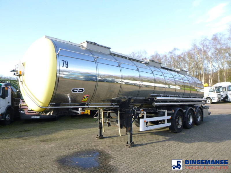 Van Hool Chemical tank inox 30 m3 / 3 comp - 유조 트레일러 : 사진 1 Van Hool Chemical tank inox 30 m3 / 3 comp - 유조 트레일러 : 사진 1