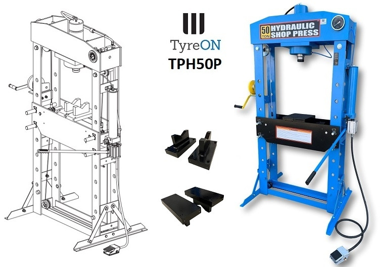 TPH50P Workshop press pneumatic hydraulic 50T - 작업장 장비 : 사진 1 TPH50P Workshop press pneumatic hydraulic 50T - 작업장 장비 : 사진 1