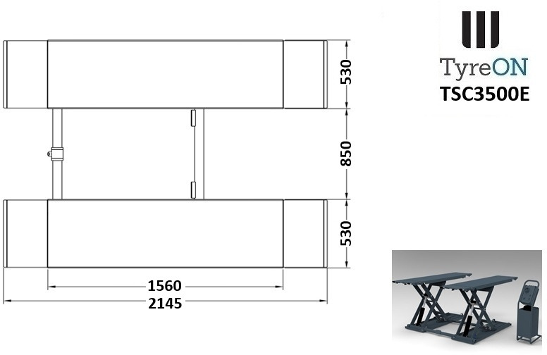 TSC3500E mobile midrise car scissor lift with electrical release - Capacity 3,5T - Lifting height 125 cm  - 230V - Graphite gray - 작업장 장비 : 사진 4 TSC3500E mobile midrise car scissor lift with electrical release - Capacity 3,5T - Lifting height 125 cm  - 230V - Graphite gray - 작업장 장비 : 사진 4
