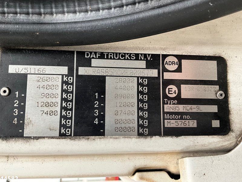 후크 리프트 트럭, 크레인 트럭 DAF FAN 85 CF 360 HMF 20 Tonmeter laadkraan : 사진 18