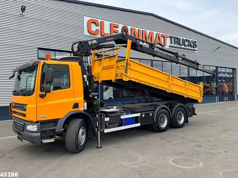 DAF FAT 75 CF 340 6x4 Manual Full steel Hiab 16 Tonmeter laadkraan - 덤프트럭, 크레인 트럭 : 사진 1 DAF FAT 75 CF 340 6x4 Manual Full steel Hiab 16 Tonmeter laadkraan - 덤프트럭, 크레인 트럭 : 사진 1