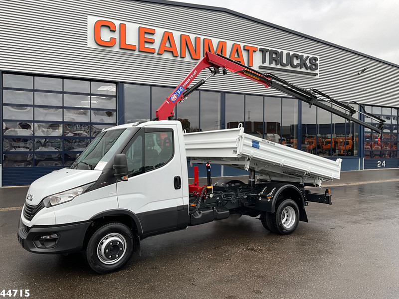 덤프트럭 Iveco Daily 72C18 HMF laadkraan 3,4 Tonmeter laadkraan + Meiller 3-zijdige kipper New & Unused!! : 사진 1