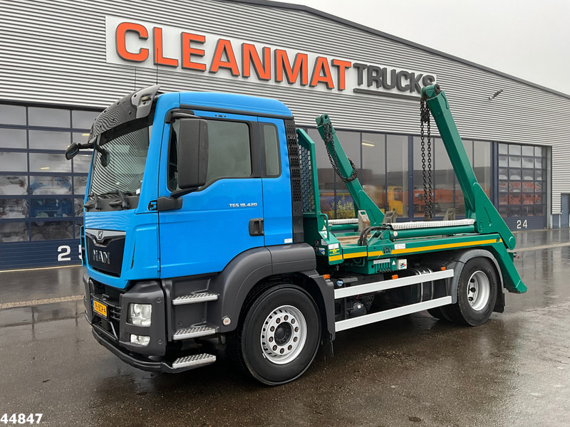 MAN TGS 18.420 Euro 6 Retarder VDL 13 Ton portaalarmsysteem - 스킵 로더 트럭 : 사진 1 MAN TGS 18.420 Euro 6 Retarder VDL 13 Ton portaalarmsysteem - 스킵 로더 트럭 : 사진 1