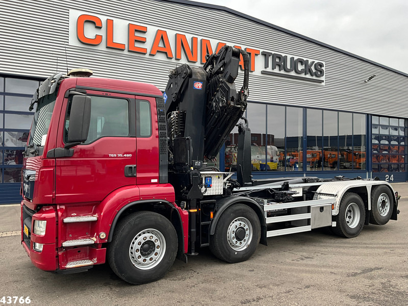 MAN TGS 35.480 8x4H Euro 6 HMF 40 Tonmeter laadkraan + Fly-Jib - 크레인 트럭 : 사진 2 MAN TGS 35.480 8x4H Euro 6 HMF 40 Tonmeter laadkraan + Fly-Jib - 크레인 트럭 : 사진 2