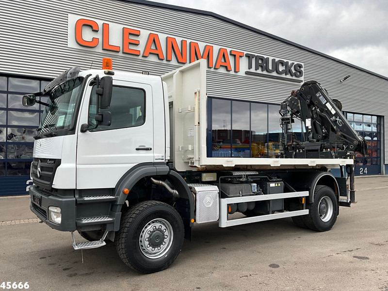 Mercedes-Benz AXOR 1929 4x4 VDL 14 Ton haakarmsysteem + Laadplateau met Hiab 14 Tonmeter laadkraan - 크레인 트럭 : 사진 3 Mercedes-Benz AXOR 1929 4x4 VDL 14 Ton haakarmsysteem + Laadplateau met Hiab 14 Tonmeter laadkraan - 크레인 트럭 : 사진 3