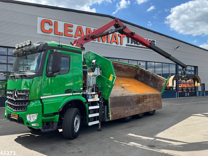 Mercedes-Benz Arocs 3743 8x4 Euro 6 HMF 19 Tonmeter Elektrisch/Hydraulisch aangedreven Z-kraan - 덤프트럭, 크레인 트럭 : 사진 2 Mercedes-Benz Arocs 3743 8x4 Euro 6 HMF 19 Tonmeter Elektrisch/Hydraulisch aangedreven Z-kraan - 덤프트럭, 크레인 트럭 : 사진 2