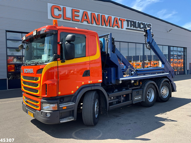 Scania G 440 6x2 Meiller 16 Tons portaalarmsysteem - 스킵 로더 트럭 : 사진 1 Scania G 440 6x2 Meiller 16 Tons portaalarmsysteem - 스킵 로더 트럭 : 사진 1