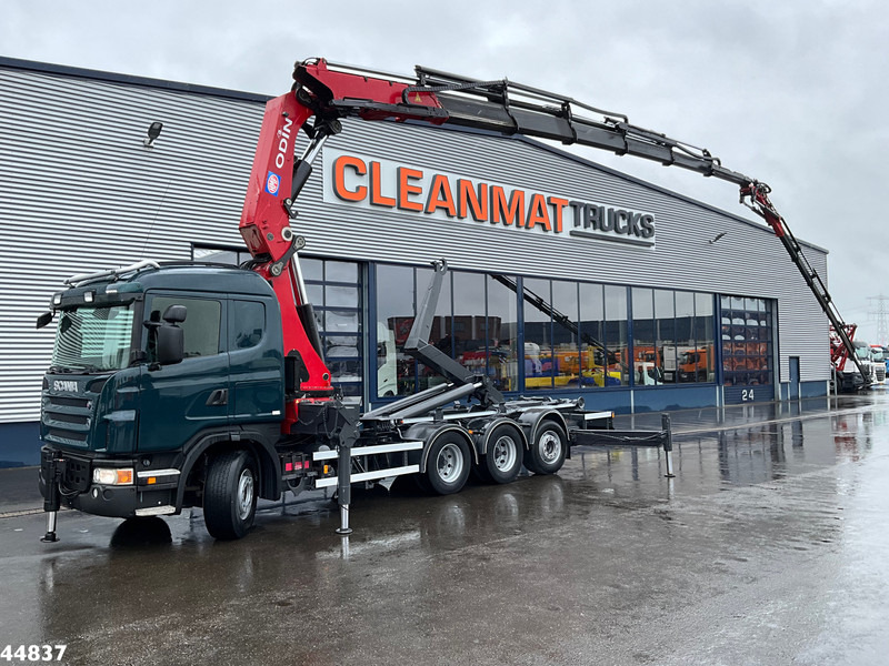 Scania G480 8x4 HMF 60 Tonmeter laadkraan + Fly-jib - 후크 리프트 트럭, 크레인 트럭 : 사진 1 Scania G480 8x4 HMF 60 Tonmeter laadkraan + Fly-jib - 후크 리프트 트럭, 크레인 트럭 : 사진 1