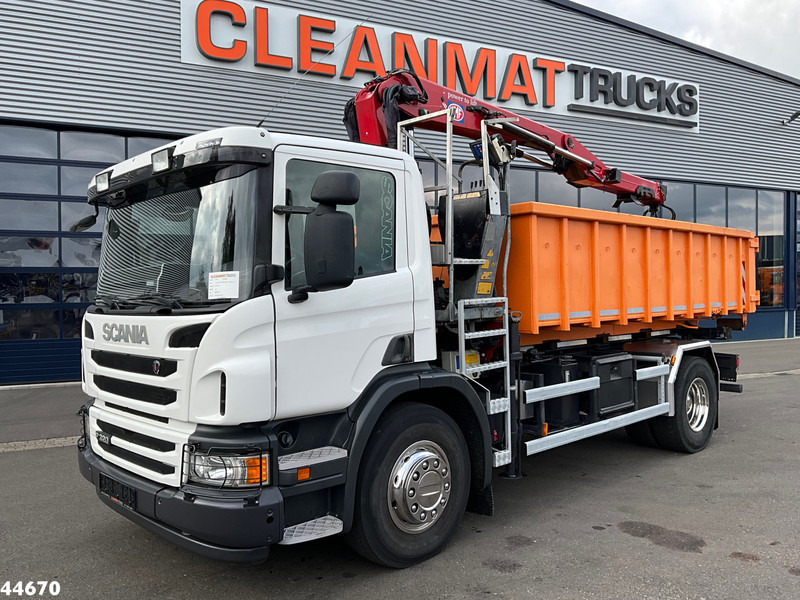 Scania P 320 HMF 12 Tonmeter Z-kraan + Kipper 11m³ - 덤프트럭, 크레인 트럭 : 사진 2 Scania P 320 HMF 12 Tonmeter Z-kraan + Kipper 11m³ - 덤프트럭, 크레인 트럭 : 사진 2