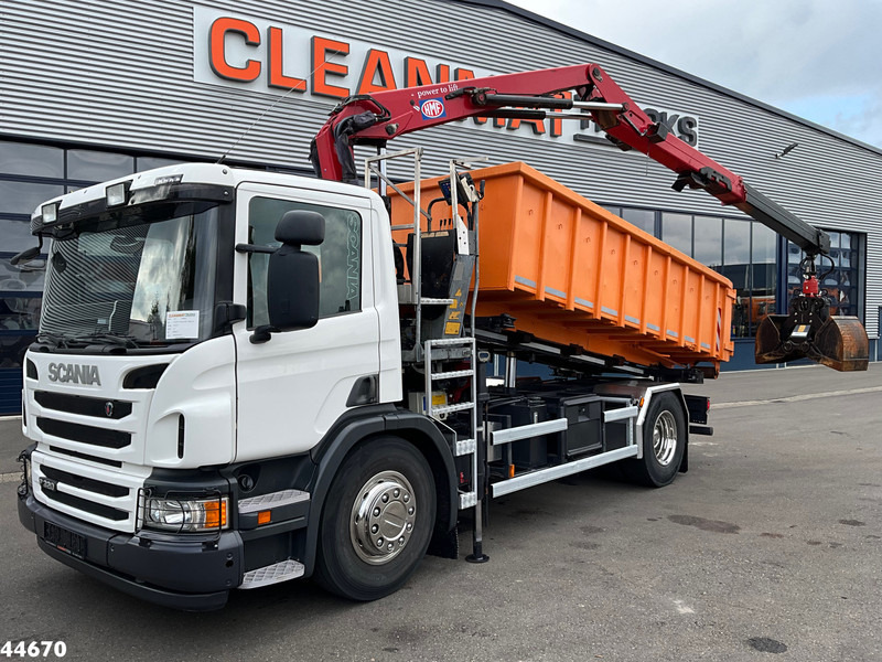 Scania P 320 HMF 12 Tonmeter Z-kraan + Kipper 11m³ - 덤프트럭, 크레인 트럭 : 사진 1 Scania P 320 HMF 12 Tonmeter Z-kraan + Kipper 11m³ - 덤프트럭, 크레인 트럭 : 사진 1