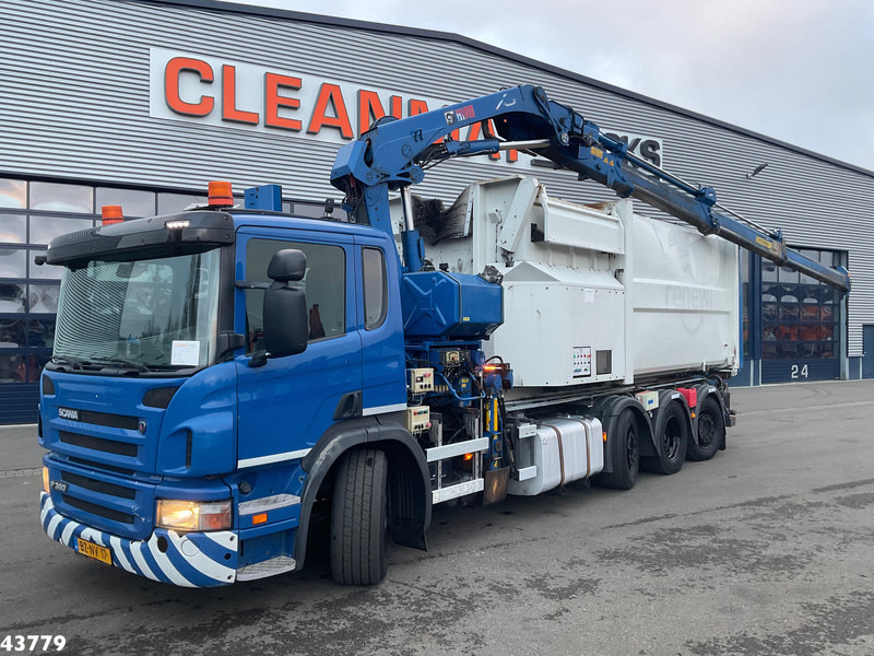 Scania P 360 8x2 Hiab 21 Tonmeter laadkraan - 후크 리프트 트럭, 크레인 트럭 : 사진 1 Scania P 360 8x2 Hiab 21 Tonmeter laadkraan - 후크 리프트 트럭, 크레인 트럭 : 사진 1
