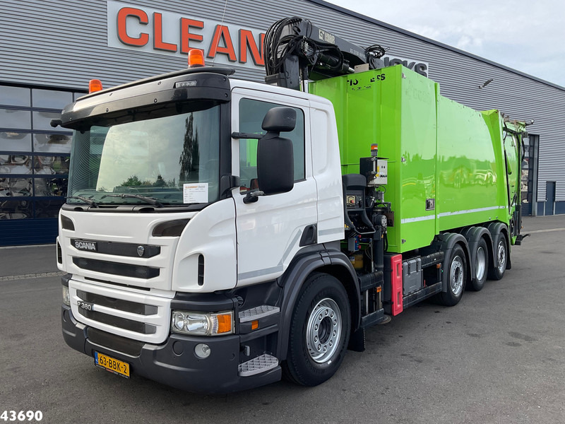 Scania P 360 Faun 18m³ + Hiab crane + Underground Container Washing Installation - 쓰레기차 : 사진 2 Scania P 360 Faun 18m³ + Hiab crane + Underground Container Washing Installation - 쓰레기차 : 사진 2