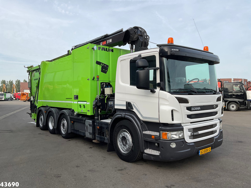 Scania P 360 Faun 18m³ + Hiab crane + Underground Container Washing Installation - 쓰레기차 : 사진 3 Scania P 360 Faun 18m³ + Hiab crane + Underground Container Washing Installation - 쓰레기차 : 사진 3