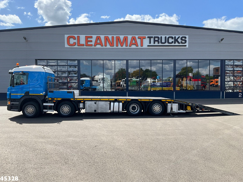 Scania P 410 8x2 Euro 6 Retarder Autotransporter met hydraulische oprijrampen - 자동 운반 장치 트럭 : 사진 3 Scania P 410 8x2 Euro 6 Retarder Autotransporter met hydraulische oprijrampen - 자동 운반 장치 트럭 : 사진 3