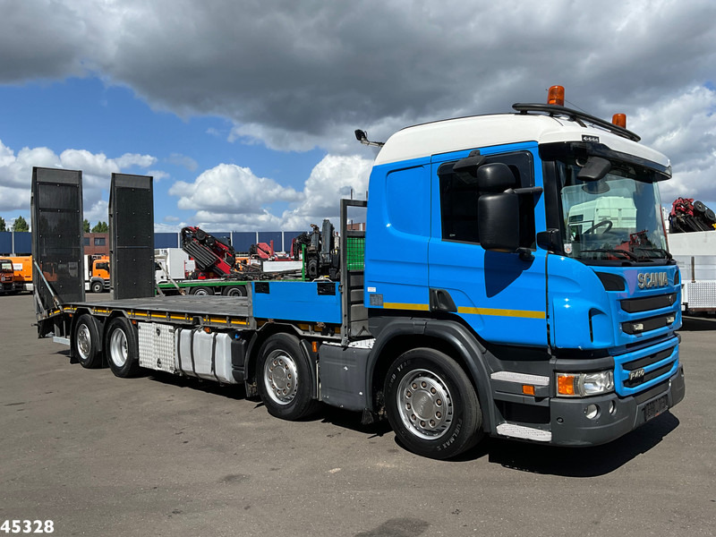 Scania P 410 8x2 Euro 6 Retarder Autotransporter met hydraulische oprijrampen - 자동 운반 장치 트럭 : 사진 4 Scania P 410 8x2 Euro 6 Retarder Autotransporter met hydraulische oprijrampen - 자동 운반 장치 트럭 : 사진 4